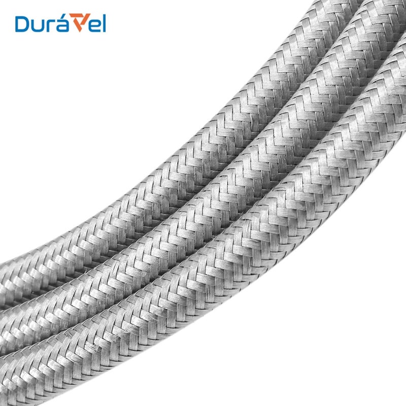 Duravel Stainless Steel Braided Gas Hose, Flexible Metal Line (1.5 METER) - Image 3